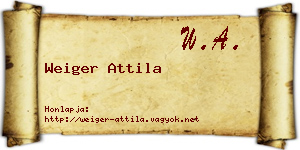 Weiger Attila névjegykártya